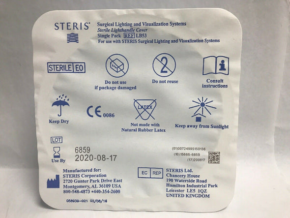 Steris Surgical Lighting Systems Sterile Lighthandle Cover LB53 (117KMD)