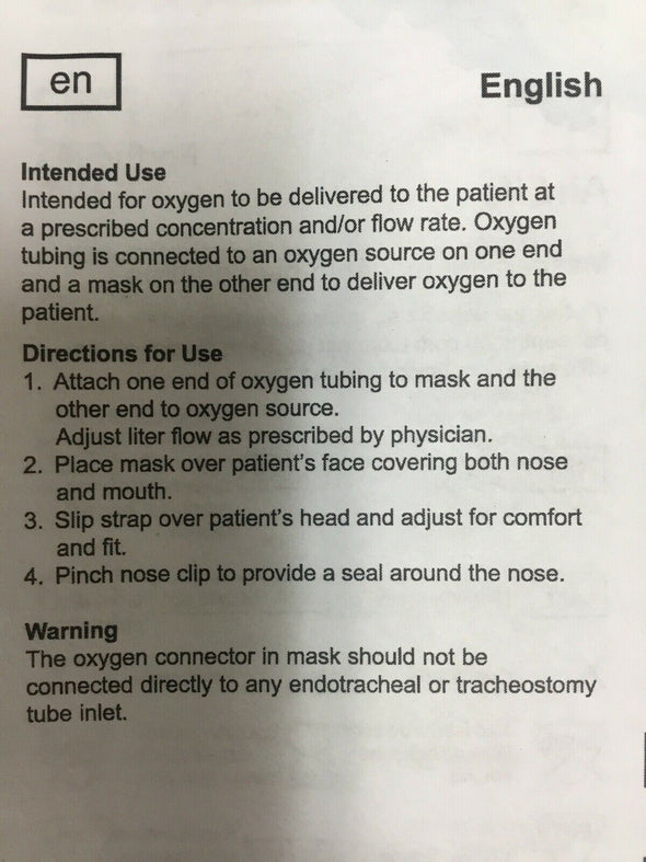 CareFusion Adult Oxygen Mask, Exp. 07/15/2023 (610KMD)