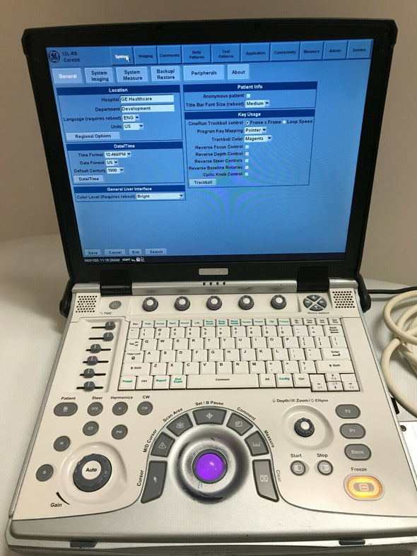 GE Vivid E Color Doppler Ultrasound Scanner, CW Two probes Cardiac, Linear 2013