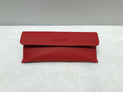 Guess Logo Optical Red Faux Leather Eyeglasses Hard Case | KMOPT-07