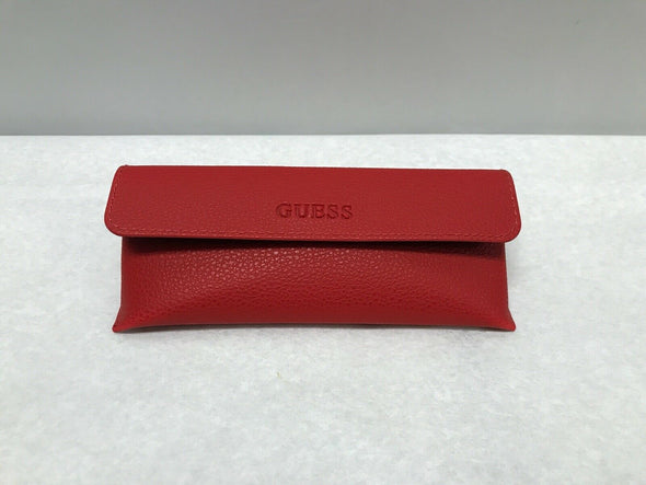 Guess Logo Optical Red Faux Leather Eyeglasses Hard Case | KMOPT-07