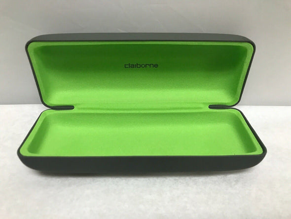 Claiborne Optical Grey with Green Liner Eyeglasses Hard Case | KMOPT-12