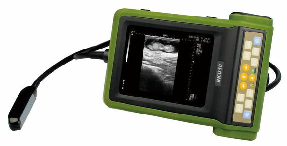 RKU-10 Best Veterinary Handheld Palm Ultrasound Scanner With Rectal Probe & Arm