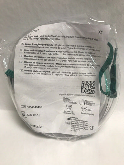 CareFusion AirLife Adult Oxygen Mask--Case of 50 (130KMD)