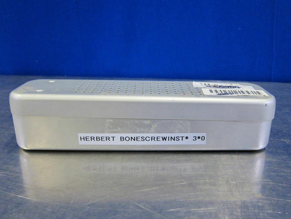 Zimmer Herbert Bonescrew Surgical Instrument, Incomplete In Sterilization Tray