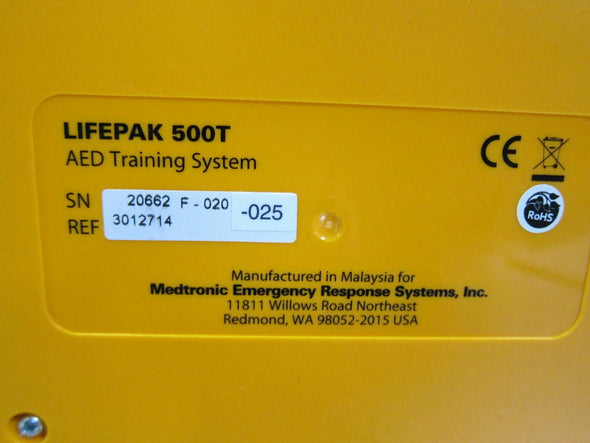 Medtronic 3012714 Lifepak 500T AED Training System (638DM)