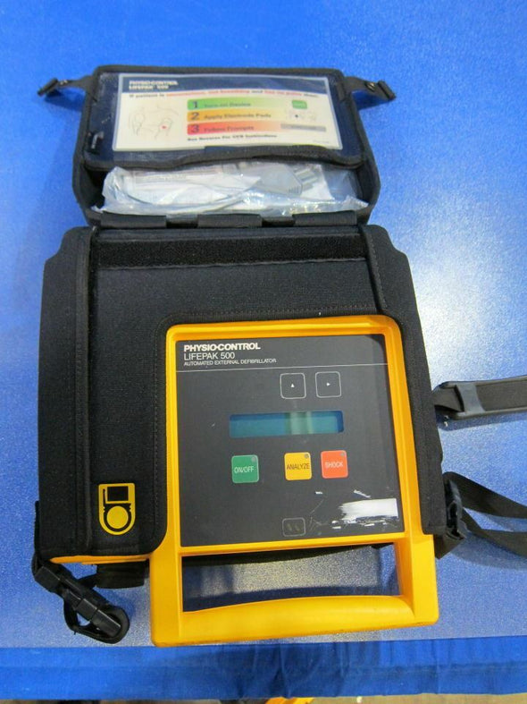 Medtronic Physio-Control 3005400-320 Lifepak 500 AED w/ Carrying Case (639DM)