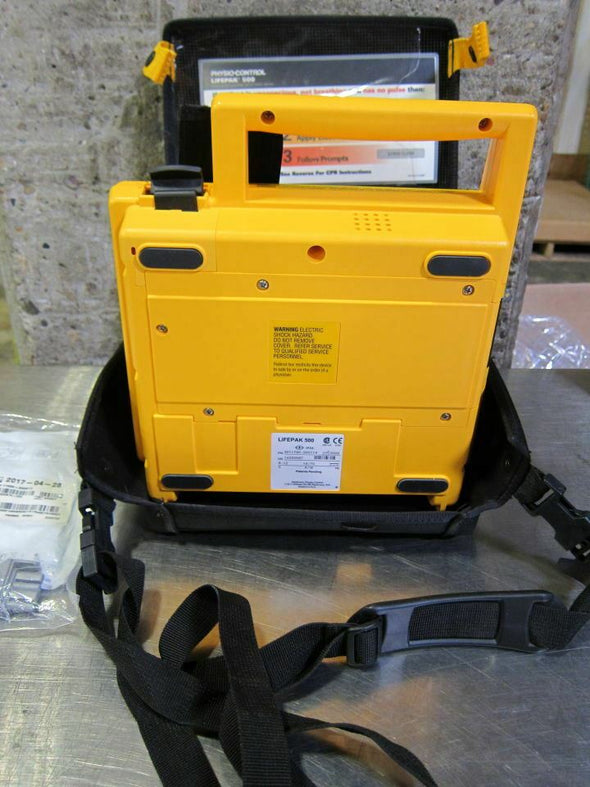 Medtronic Lifepak 3011790-000114 500 AED w/ Carrying Case & Quik Combo Electrode