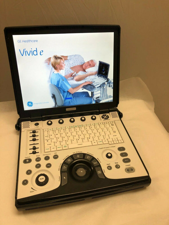 GE Vivid E Color Doppler Ultrasound Scanner, CW Two probes Cardiac and Linear