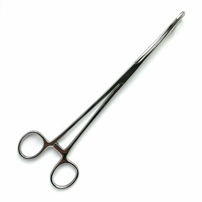 HS8242 Surgical Serrated Loop Sponge Forceps, Straight, 9-3/4" (DMT382)