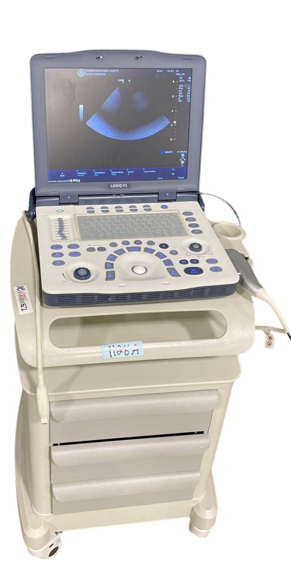 GE LOGIQ V1 VETERINARY ULTRASOUND MAHCINE TO INCLUDE 1 PROBE (8CRS) -2018