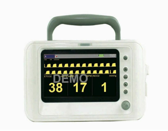 Portable 7" Veterinary Co2 and Respiratory Patient Monitor | KeeboMed