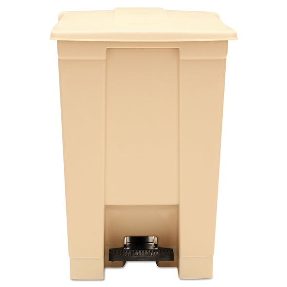 Rubbermaid Commercial Products Step-On Lid Trash Can, 12-Gallon, Beige, Can