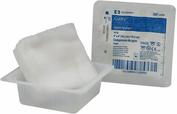 Curity Gauze Sponges, 4 x 4 Inch (Case of 600)