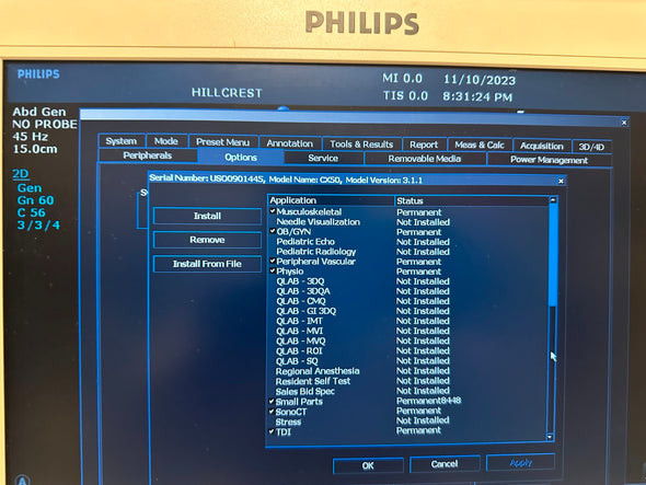 Philips CX50 Portable Ultrasound Scanner Machine 2009 Revision - 3.1.1