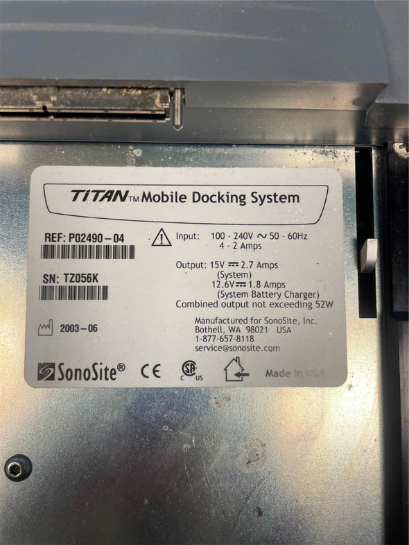 Trolley-Cart Mobile Docking System for Ultrasound Machine: Sonosite Titan