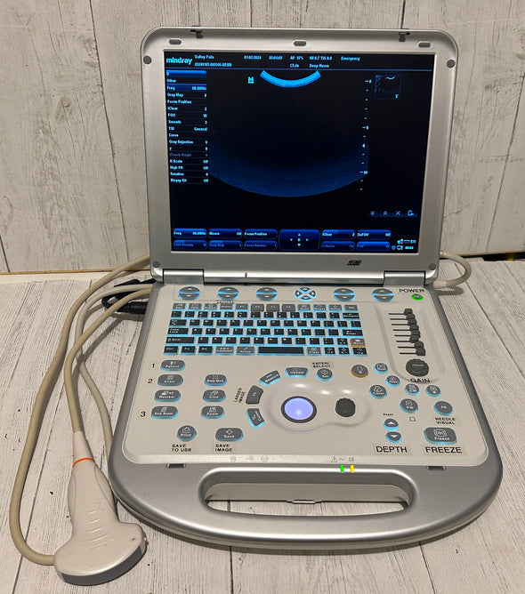 Mindray M7 Ultrasound Machine With 2 Probes (C5-2S, L14-6NS) & Hard Rolling Case