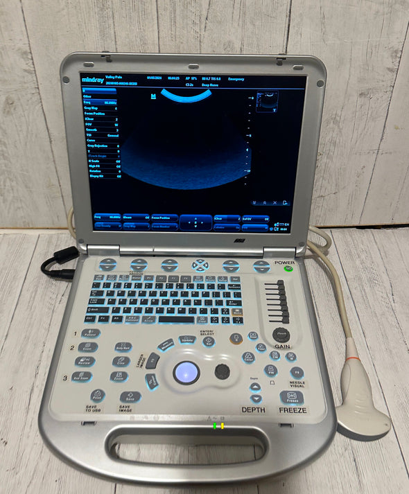 Mindray M7 Ultrasound Machine With 2 Probes (C5-2S, L14-6NS) & Hard Rolling Case