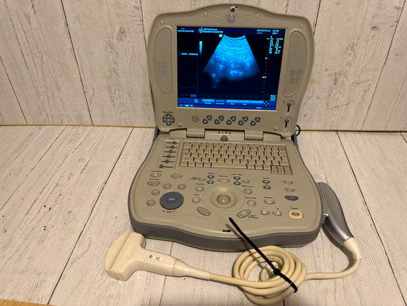 GE LOGIQ BOOK XP PORTABLE ULTRASOUND MACHINE & 3S-RS PROBE 2005