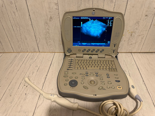 GE LOGIQ BOOK XP PORTABLE ULTRASOUND MACHINE & 3S-RS PROBE 2005