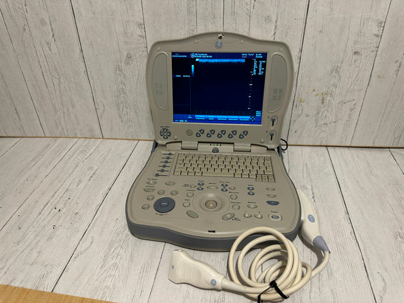 GE LOGIQ BOOK XP PORTABLE ULTRASOUND MACHINE & 3S-RS PROBE 2005